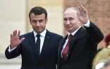 Emmanuel Macron et le président russe Vladimir Poutine à Versailles, près de Paris, le 29 mai 2017