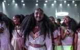Des femmes en costume traditionnel lors des festivités d'Ashenda, symbole de l'indépendance et de l'émancipation des femmes et des filles, le 22 août 2026 à Addis Abeba
