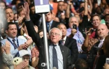 Bernie Sanders, sénateur du Vermont, lors du vote formel de désignation d'Hillary Clinton par la convention démocrate le 26 juillet 2016 à Philadelphie