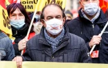 Le secrétaire général de la CGT Philippe Martinez manifeste le 4 février 2021 à Paris