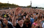 Le public du festival Rock-en-Seine festival à Saint-Cloud le 29 août 2015 