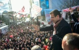 Ekrem Imamoglu, candidat du parti d'opposition CHP à la mairie d'Istanbul, lors d'un meeting de campagne, le 29 mars 2019