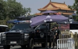 Des policiers sur la place Tiananmen à Pékin, le 3 juin 2019
