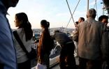 Des visiteurs sur la terrasse du Centre Pompidou à Paris, le 8 mars 2025