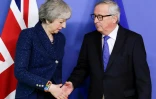 La Première ministre britannique Theresa May et le président de la Commission européenne Jean-Claude Juncker, le 7 février 2019 à Bruxelles