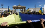 Rassemblement de soutien à l'Ukraine au deuxième anniversaire de l'invasion russe, le 24 février 2024 à Berlin