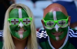 Des supporters nord-irlandais avant le match contre la Pologne, le 12 juin 2016 à Nice