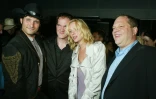 Robert Rodriguez, Quentin Tarantino, Uma Thurman et Harvey Weinstein le 7 avril 2004 à Los Angeles