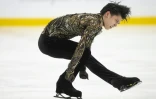 Le Japonais Yuzuru Hanyu s'illustre au programme libre, lors des Internationaux classiques d'Oakville, en Ontario, le 22 septembre 2018