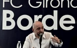 L'homme d'affaires hispano-luxembourgeois et président des Girondins de Bordeaux, Gérard Lopez, lors d'une conférence de presse, le 23 juillet 2021 au centre d'entraînement du club au Château de Haillan