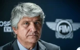 Jorge Viegas, le directeur portugais de la Fédération internationale de motocyclisme (FIM) en conférence de presse, le 19 avril 2019 au Mans