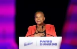 Christiane Taubira le 30 janvier 2022 à Paris après l'annonce des résultats de la primaire populaire