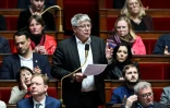 Le président LFI de la commission des Finances Eric Coquerel s'exprime à l'Assemblée nationale, à Paris, le 6 février 2024