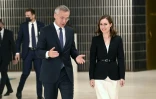 Le secrétaire général de l'Otan Jens Stoltenberg et la Première ministre finlandaise Sanna Marin le 25 octobre 2021 à Helsinki