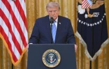 Le président américain Donald Trump s'adresse à la nation depuis la Salle Est de la Maison Blanche, à Washington, le 16 juillet 2026