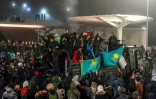 Manifestants à Almaty, Kazakhstan, le 5 janvier 2022
