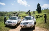 Patrouille de Casques bleus dans le Nord Kivu, dans l'Est de la RDC, le 11 avril 2019.