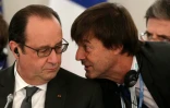 François Hollande et  Nicolas Hulot le 1er décembre 2015 au Bourget