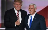Le candidat républicain Donald Trump et son co-listier Mike Pence, lors de la convention républicaine à Cleveland, le 20 juillet 2016