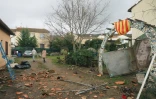 Dégâts après le passage de tornades le 7 janvier 2018 à  Maureillas (sud-ouest)

