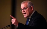 Le Premier ministre australien Scott Morrison, le 18 mai 2022 à Melbourne