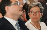 Viviane Lambert, la mère de Vincent Lambert, et l'un de ses avocats Jérôme Triomphe, à la Cour de cassation à Paris le 24 juin 2019