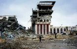 Ruines de l'Université de Mossoul, en Irak, le 22 janvier 2017