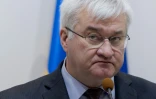 Le ministre ukrainien des Affaires étrangères, Andriï Sybiga, le 25 février 2026 à Kiev