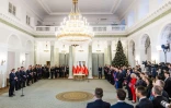 Prestation de serment du nouveau gouvernement polonais, au palais présidentiel, à Varsovie, le 13 décembre 2023