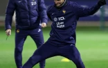 Le milieu de terrain Adrien Rabiot à l'entraînement de l'équipe de France le 11 novembre 2024 à Clairefontaine-en-Yvelines