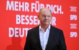Olaf Scholz avant un discours de campagne le 5 janvier 2025 Ă Berlin