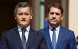 Gérald Darmanin et Christophe Castaner lors de la passation le 7 juillet 2020