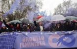 Manifestation à Madrid lors de la journée internationale des droits des femmes, le 8 mars 2025