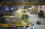 Des 787 Dreamliner en cours de production à l'usine Boeing de North Charleston, en Caroline du Sud, le 13 décembre 2022