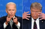 Donald Trump et Joe Biden lors de leur premier débat présidentiel, le 29 septembre 2020 à Cleveland

