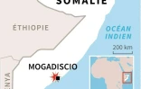 Localisation de Mogadiscio où un double attentat a fait au moins 4 morts, dimanche