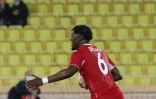 Le défenseur monégasque Axel Disasi buteur contre le SC Braga en Ligue Europa, le 17 mars 2022 à Louis II 