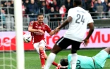 Romain Faivre marque pour Brest contre Angers en Ligue 1 le 9 mars 2025 à Brest