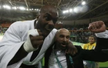 Le judoka français Teddy Riner célèbre sa victoire finale aux JO de Rio, le 12 août 2016