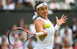 La Française Caroline Garcia contre la Britannique Emma Raducanu au 2e tour de Wimbledon, le 29 juin 2022 à Londres