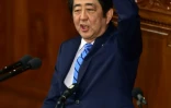 Le Premier ministre japonais Shinzo Abe devant la chambre basse à Tokyo après le test nucléaire nord-coréen, le 6 janvier 2016