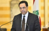 Le Premier ministre libanais Hassan Diab annonce la démission du gouvernement, à Beyrouth le 10 août 2020