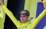 Wout Van Aert nouveau maillot jaune du Tour de France après la 2e étape, le 2 juillet 2022 à Nyborg