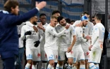 Les joueurs de l'OM lors d'un match contre Amiens, le 6 mars 2020 Ă Marseille