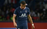 L'attaquant star du PSG Kylian Mbappé face à Troyes au Parc des Princes, le 8 mai 2022 