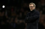 Laurent Blanc lors du match PSG Lyon le 10 février 2016 au Parc des Princes à Paris