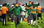 Les Ivoiriens à l'entraînement, le 14 novembre 2016, au stade Bollaert où ils affrontent la France en match amical