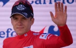 Le coureur belge Remco Evenepoel, leader du Tour d'Espagne, mercredi à l'issue de la 17e étape. 