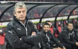 L'entraîneur de Rennes Christian Gourcuff avant le coup d'envoi du match face à Guingamp au Roudourou, le 14 octobre 2017 