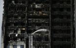 La tour Grenfell détruite par un incendie, le 14 juin 2017 à Londres